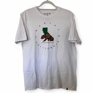 Hurley White Graphic T-Shirt for Men
